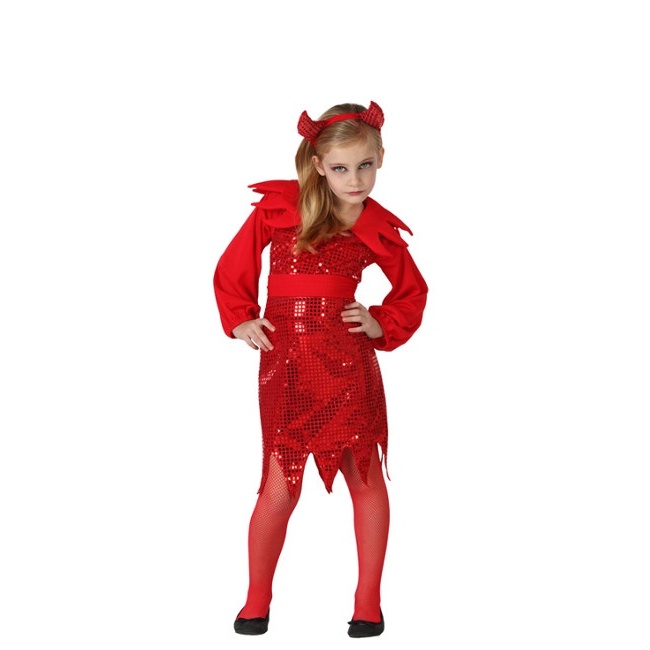 Disfraz de demonia disco para niña