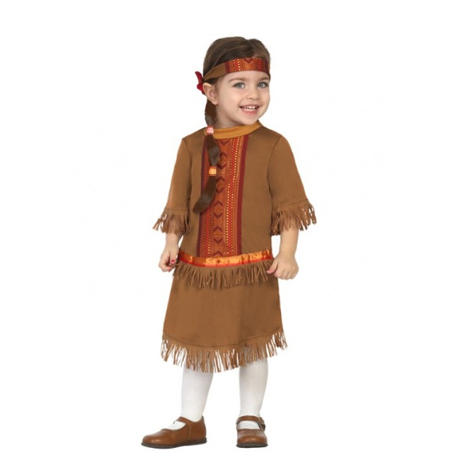 Disfraz de indio apache para bebé niña