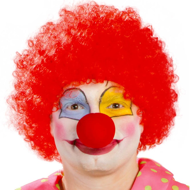 Peluca afro rizos roja