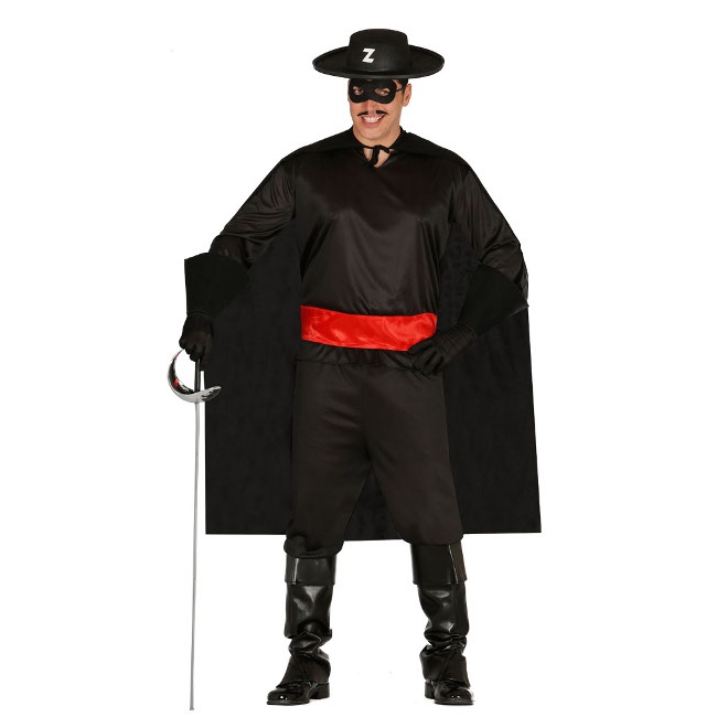 Disfraz de El Zorro con capa para hombre