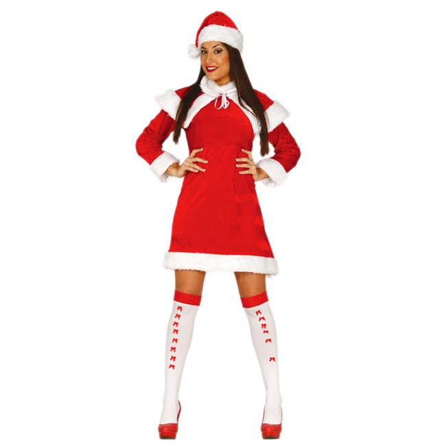 Disfraz de Mamá Noel con capa