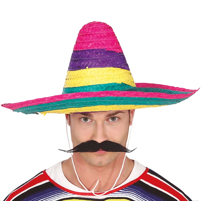 Sombrero mejicano multicolor - 50 cm