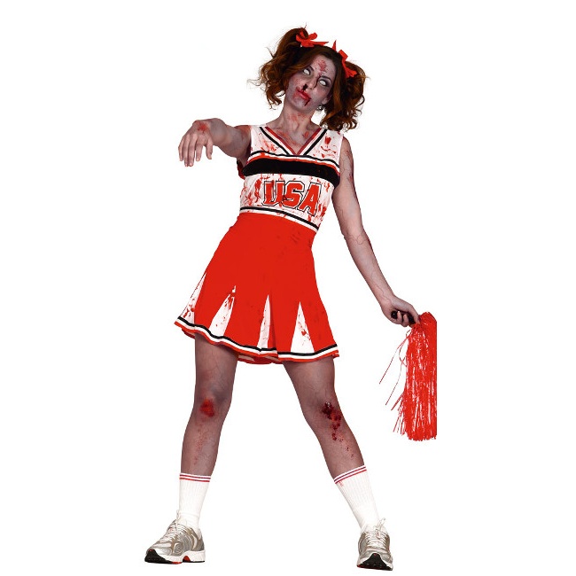 Disfraz de animadora zombie para mujer