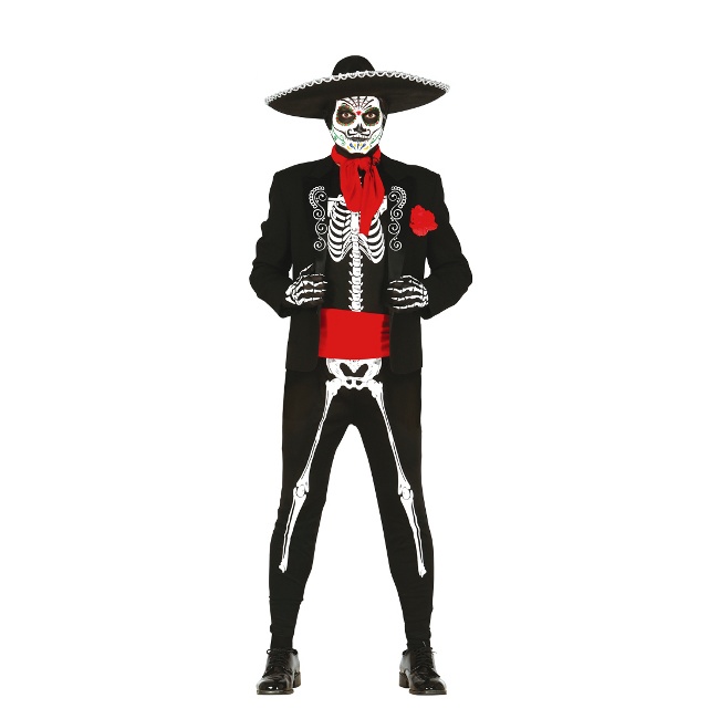 Disfraz de esqueleto Catrina para hombre