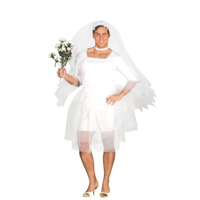 Disfraz de novia para hombre