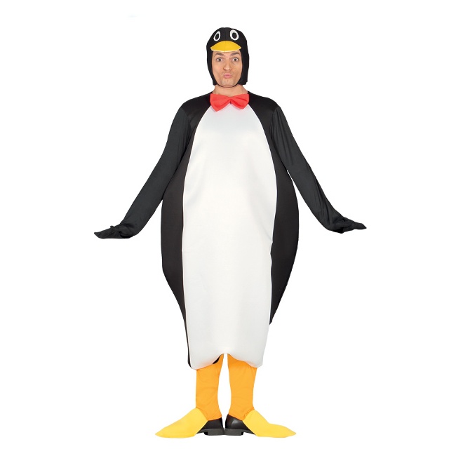 Disfraz de pingüino con pajarita para adulto