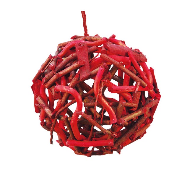 Colgante de bola de Navidad con troncos de 12 cm