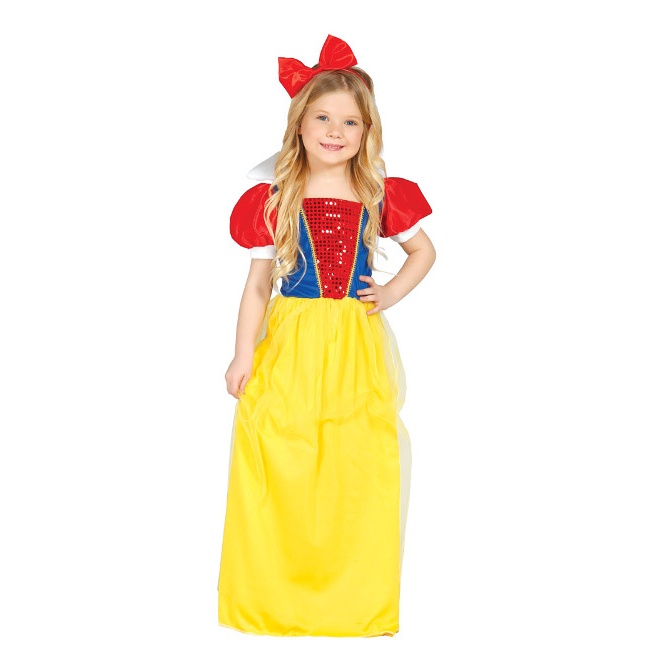 Disfraz de princesa del bosque con vestido largo para niña