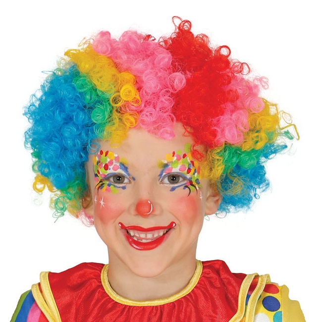 Peluca afro rizos multicolor infantil