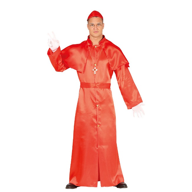 Disfraz de cardenal para hombre