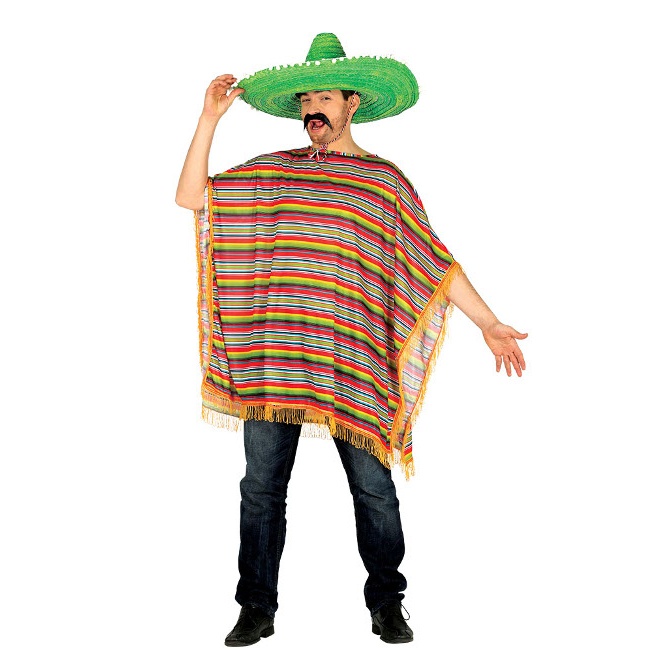 Poncho de mejicano tradicional para hombre