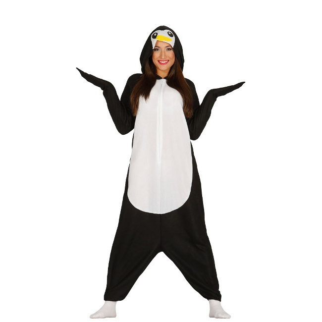 Disfraz de pingüino con capucha para adulto