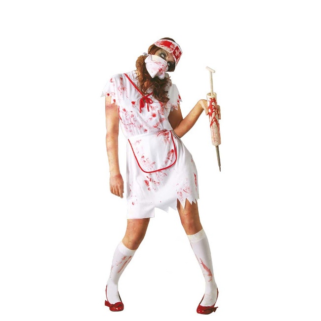 Disfraz de enfermera de psiquiátrico zombie