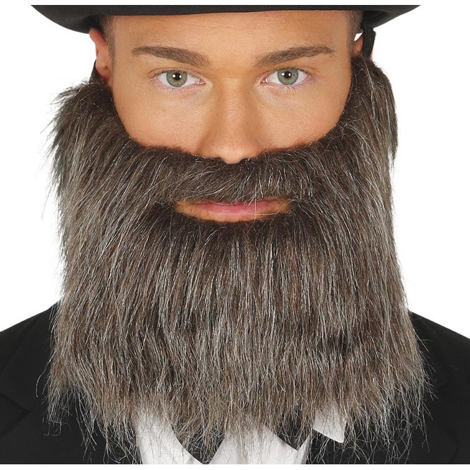 Barba marrón y gris