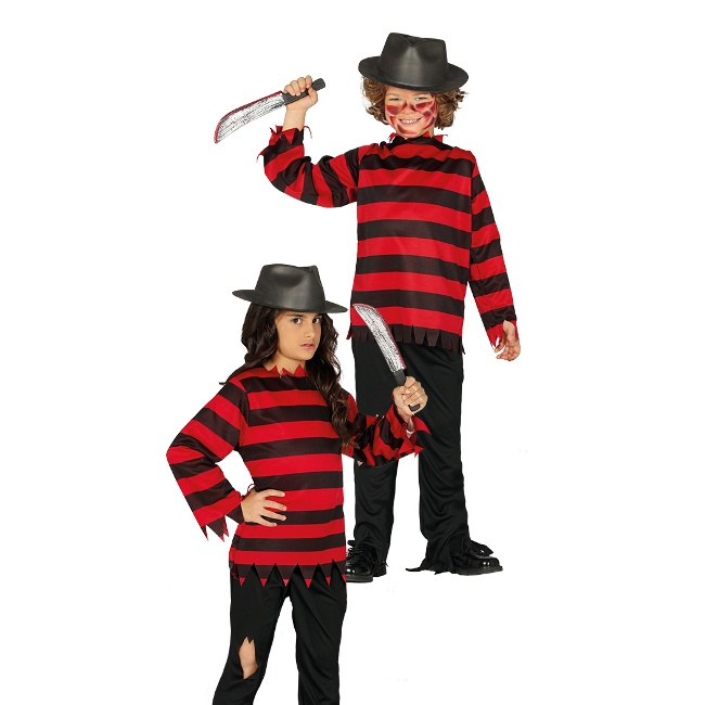 Disfraz de Freddy a rayas infantil