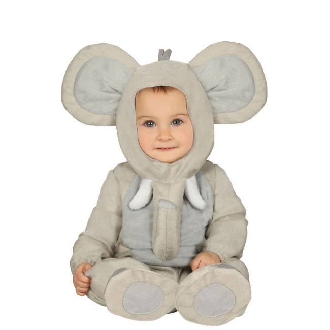 Disfraz de elefante gris para bebé