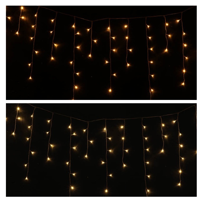 Cortina de 300 leds blancos - 9 m