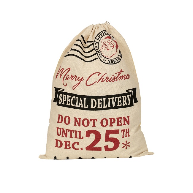 Saco de Papá Noel de Navidad de 55 x 38,5 cm