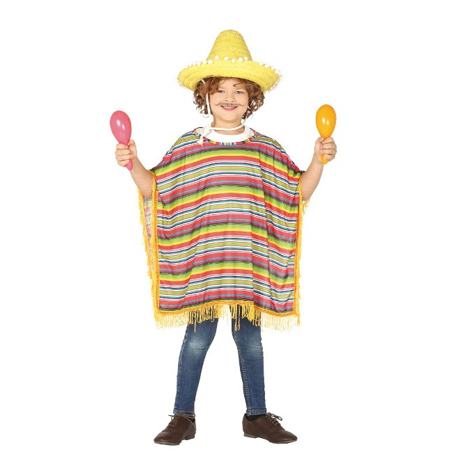 Poncho de mejicano tradicional infantil