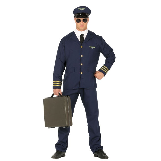 Disfraz de piloto de aviones para hombre
