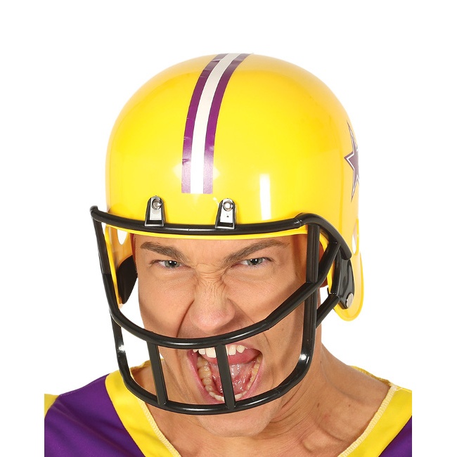 Casco de fútbol americano amarillo - 64 cm