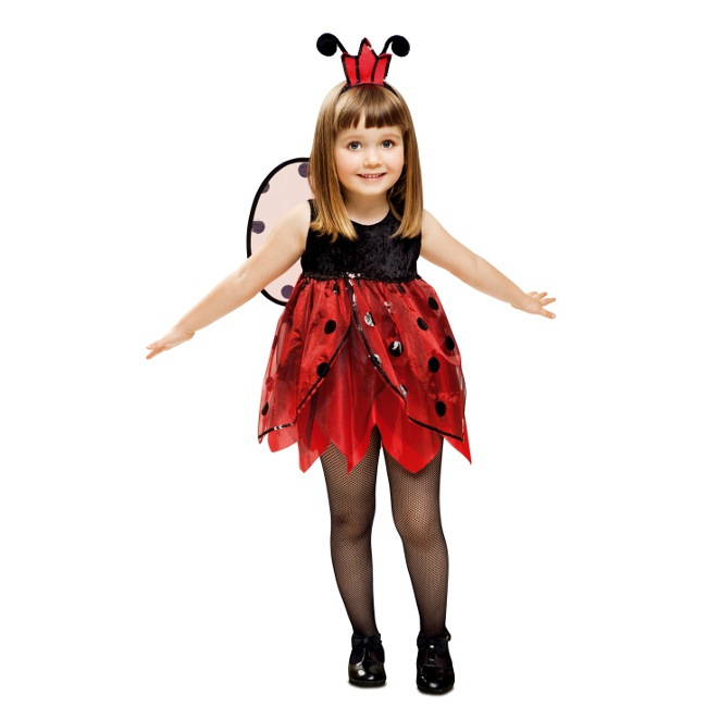 Disfraz de mariquita rojo para niña