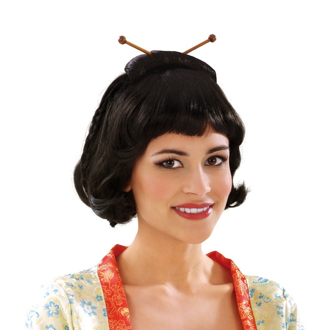 Peluca de japonesa para mujer