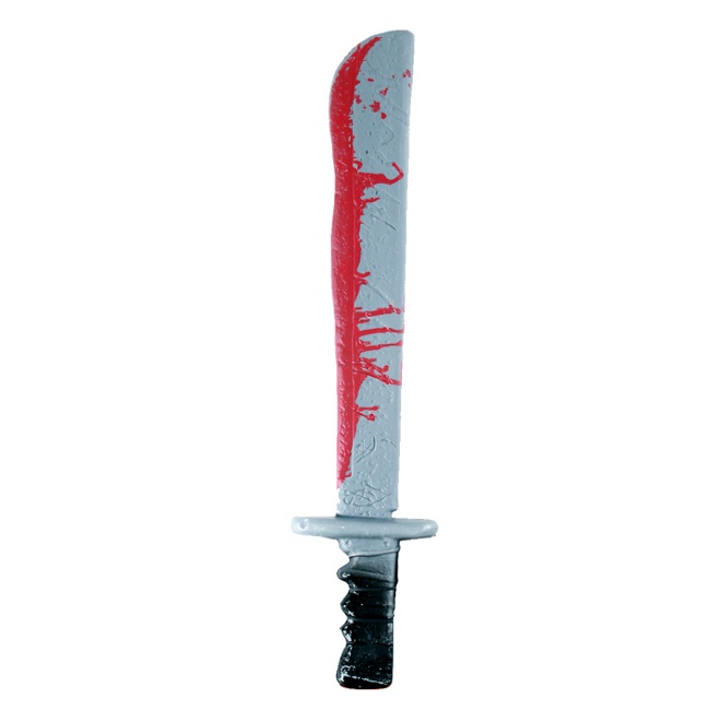 Machete de asesino ensangrentado - 44 cm