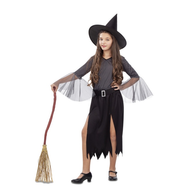 Disfraz de bruja plateada para niña