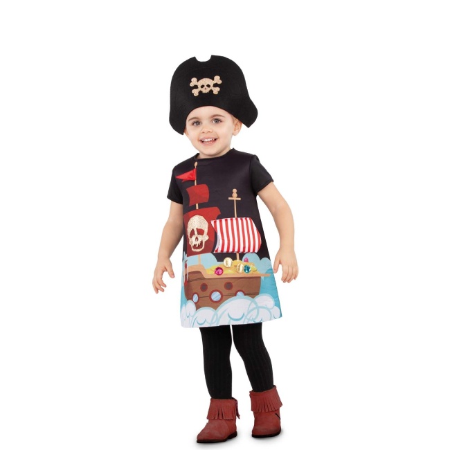 Disfraz de capitana pirata para niña