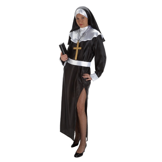 Disfraz de monja católica para mujer