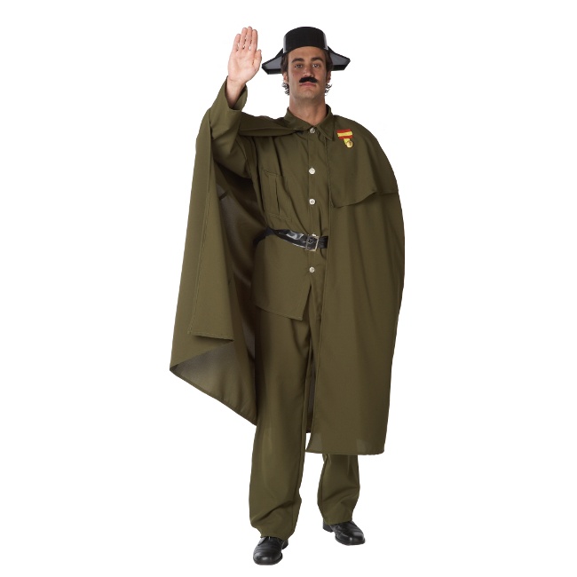 Disfraz de guardia civil con capa para hombre