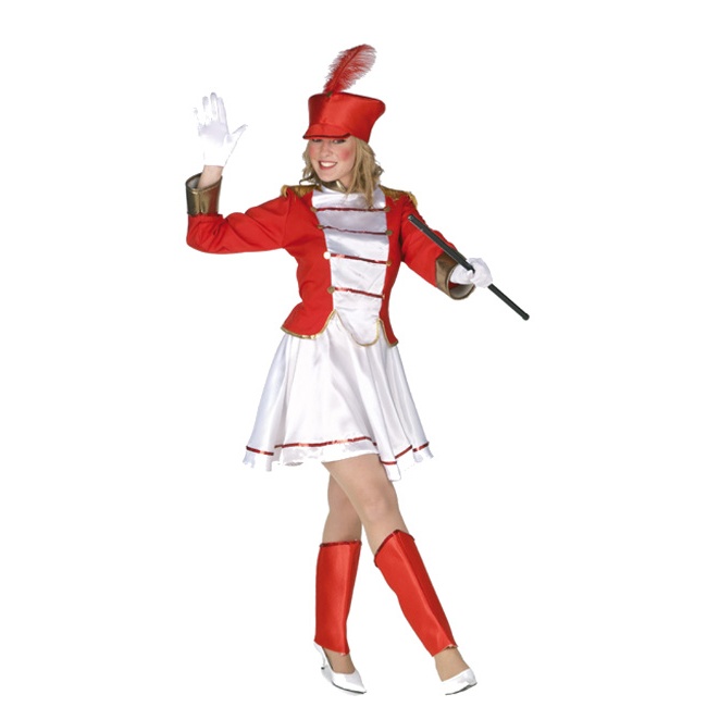 Disfraz de majorette con gorra para mujer