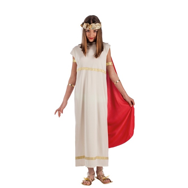 Disfraz de romano con capa para niña