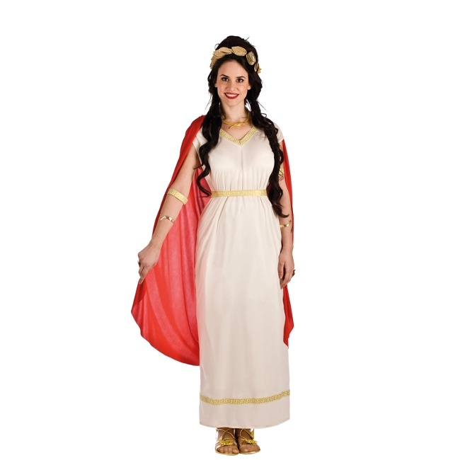 Disfraz de romano con capa para mujer