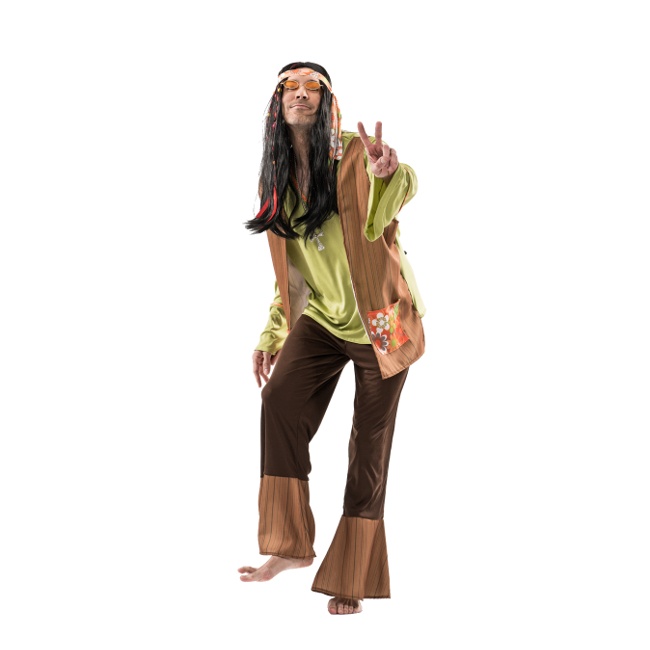 Disfraz de hippie love power para hombre