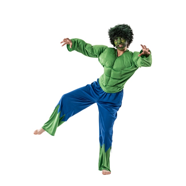 Disfraz de superhéroe verde para niño