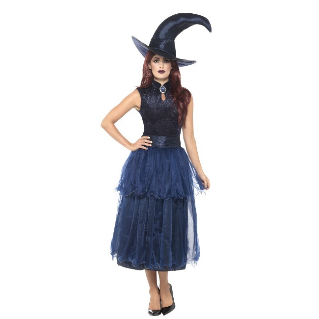 Disfraz de bruja azul para mujer