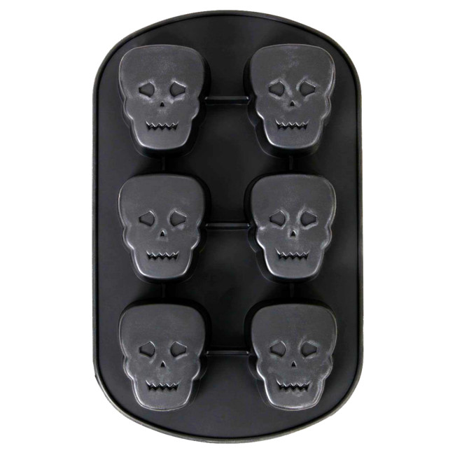 Molde de calaveras de silicona de 17 x 27 cm - Wilton - 6 cavidades