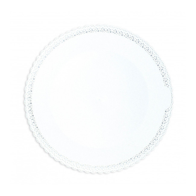Base para tarta de 32 x 32 cm redonda de plástico blanco