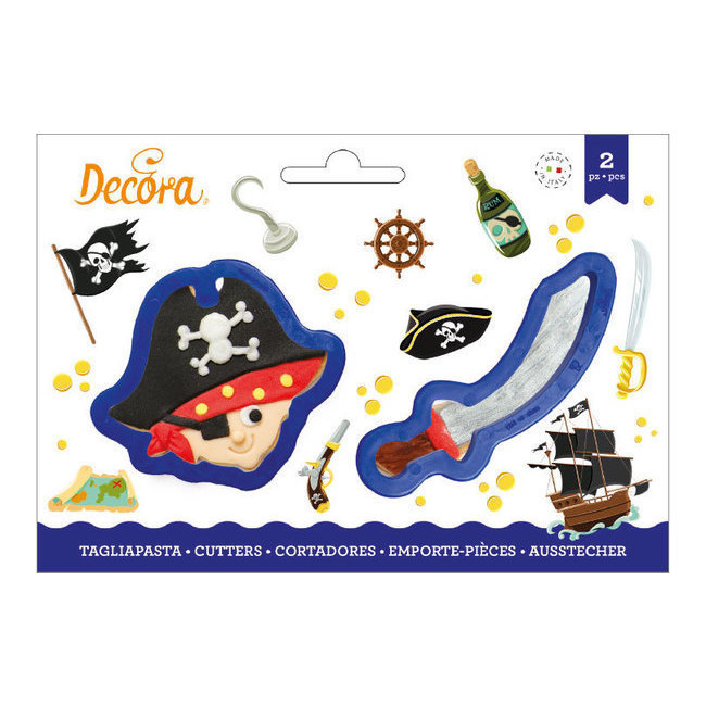 Cortadores de pirata y sable - Decora - 2 unidades