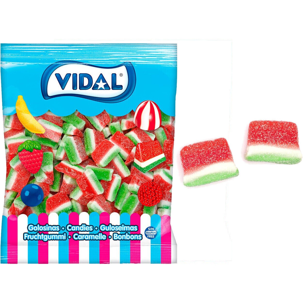 Tajadas de sandía con pica pica - Vidal - 250 unidades