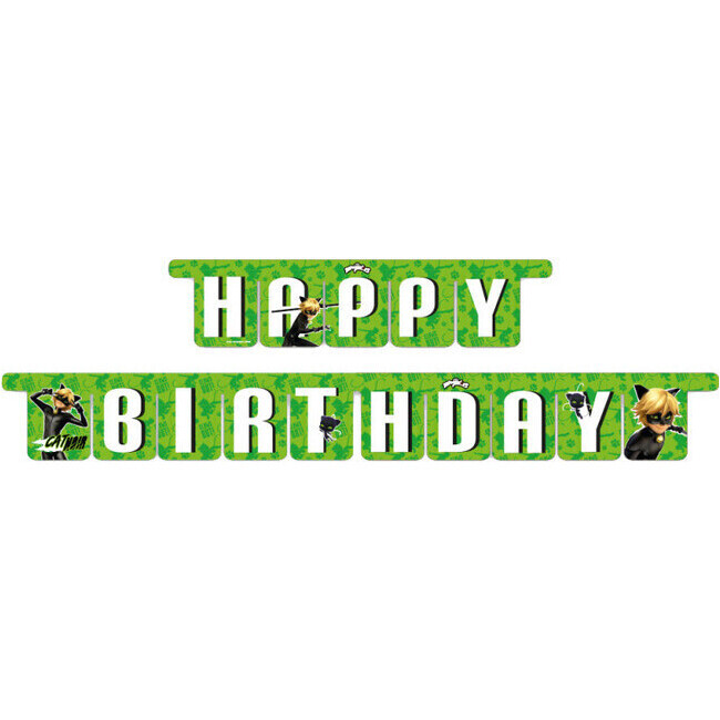 Guirnalda de Cat Noir Happy Birthday de 3 m