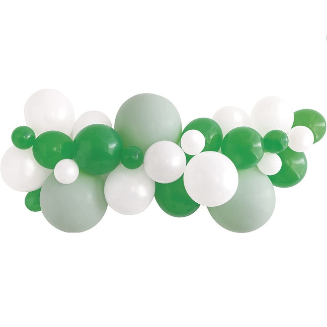 Guirnalda de globos surtidos verdes - 27 unidades