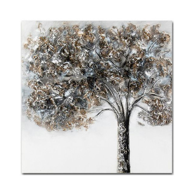 Lienzo árbol pintado a mano de 60 x 60 cm - DCasa