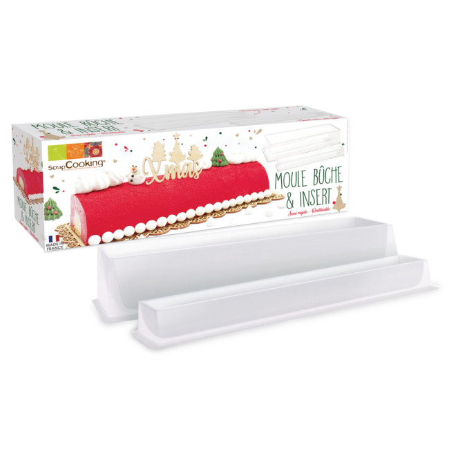Molde de tronco de Navidad de 33 x 11,5 cm - Scrapcooking