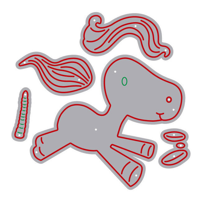 Troquel de unicornio Zag - Misskuty - 5 unidades