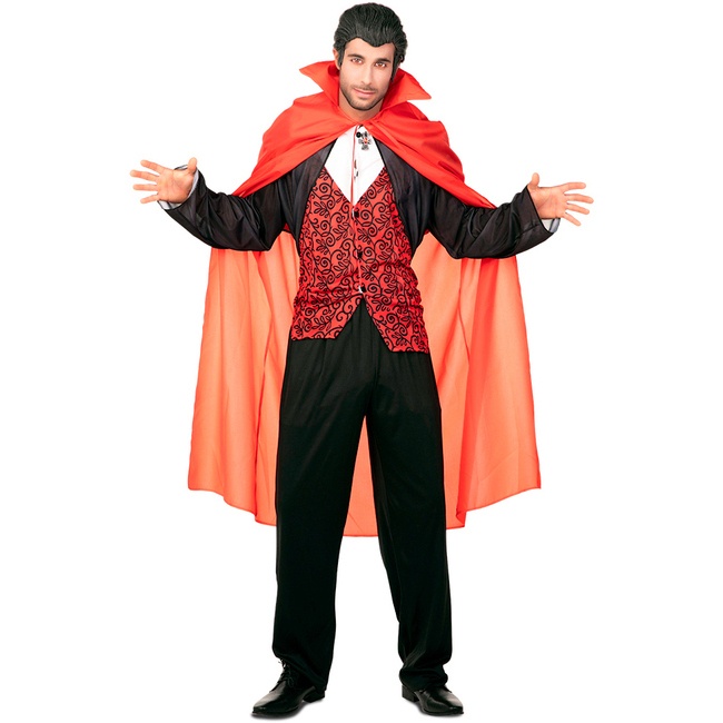 Capa roja larga con cuello alto - 1,16 m