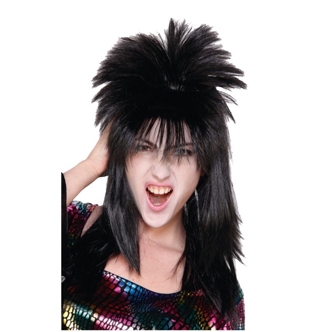 Peluca morena punky