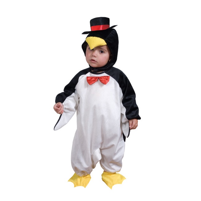 Disfraz de pingüino con pajarita para bebé